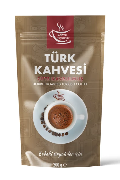 Kahve Tiryakisi Çifte Kavrulmuş Türk Kahvesi 200 gr Paket ürün görseli 1