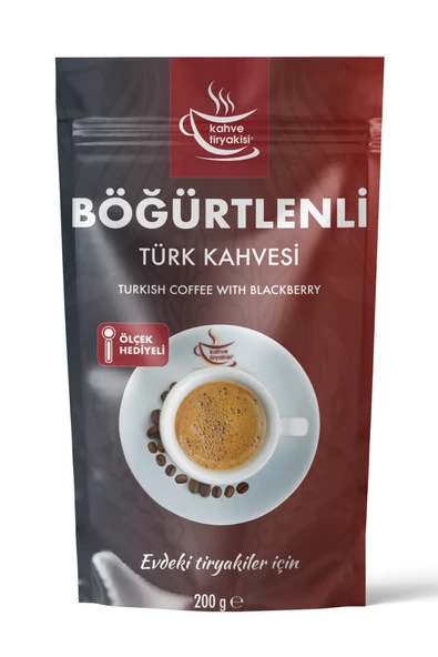 Kahve Tiryakisi Böğürtlenli Türk Kahvesi 200 gr Paket ürün görseli 1