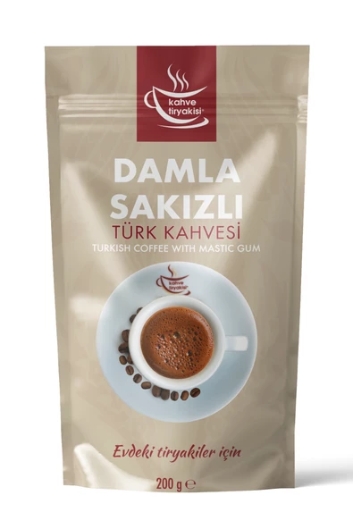 Kahve Tiryakisi Damla Sakızlı Türk Kahvesi 200 gr Paket ürün görseli 1