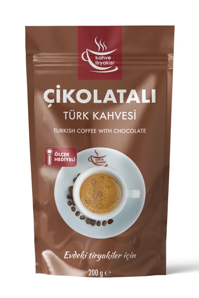 Kahve Tiryakisi Çikolatalı Türk Kahvesi 200 gr Paket ürün görseli 1