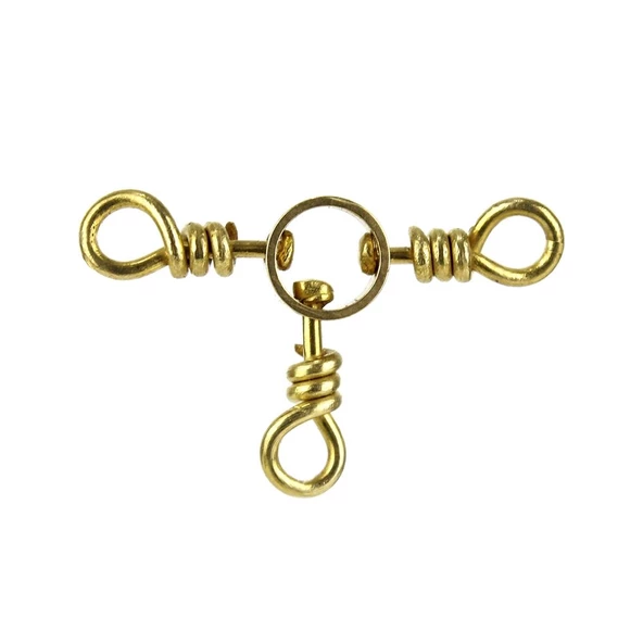 Brass 3-Way Swivels No:7 3 Lü Fırdöndü 12 Li Pkt ürün görseli 1