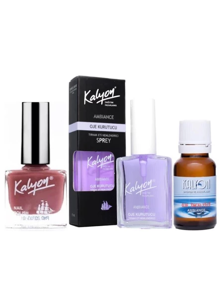 Kalyon Oje 303 + Oje Kurutucu Sprey 17 Ml + Oje Çözücü ürün görseli 1
