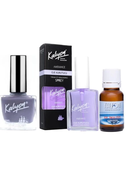 Kalyon Oje 309 + Oje Kurutucu Sprey 17 Ml + Oje Çözücü ürün görseli 1
