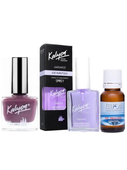 Kalyon Oje 304 + Oje Kurutucu Sprey 17 Ml + Oje Çözücü ürün görseli 1