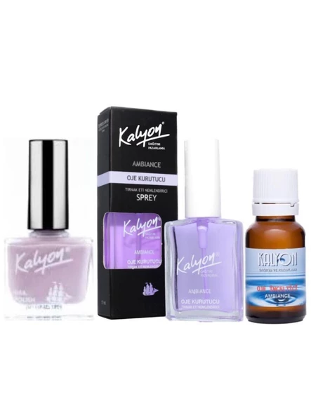 Kalyon Oje 301 + Oje Kurutucu Sprey 17 Ml + Oje Çözücü ürün görseli 1