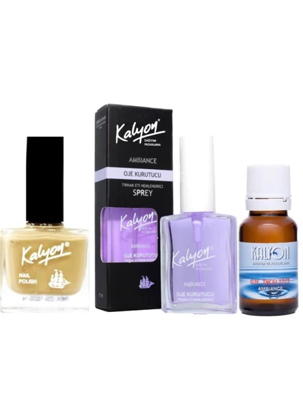Kalyon Oje 233 + Oje Kurutucu Sprey 17 Ml + Oje Çözücü ürün görseli 1