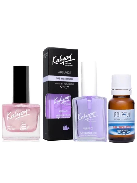 Kalyon Oje 206 + Oje Kurutucu Sprey 17 Ml + Oje Çözücü ürün görseli 1