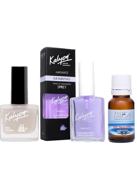 Kalyon Oje 201 + Oje Kurutucu Sprey 17 Ml + Oje Çözücü ürün görseli 1