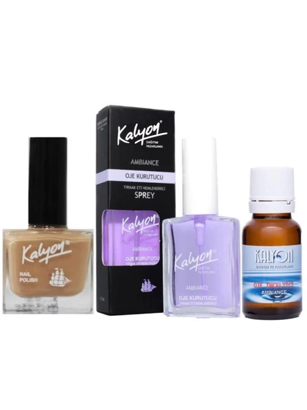 Kalyon Oje 235 + Oje Kurutucu Sprey 17 Ml + Oje Çözücü ürün görseli 1