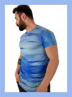 Erkek Ocean Desen T-Shirt - Resim 2