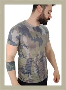 Erkek Askeri Kamuflaj T-Shirt - Resim 2