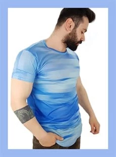 Erkek Ocean Desen T-Shirt - Resim 4