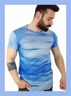 Erkek Ocean Desen T-Shirt ürün görseli 1