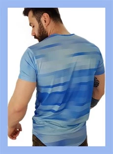 Erkek Ocean Desen T-Shirt - Resim 3