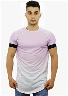 Pembe Beyaz Çift Renk T-Shirt ürün görseli 1
