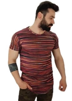 Erkek Renkli Boyu Uzun T-shirt ürün görseli 1