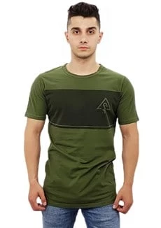 Boyu Uzun Yeşil Önü Baskılı T-Shirt ürün görseli 1