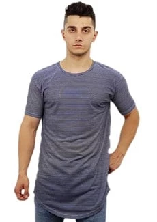 Lacivert Beyaz Çizgili T-Shirt ürün görseli 1