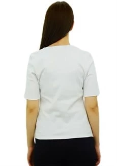 Aksesuar Baskılı Beyaz T-Shirt - Resim 3