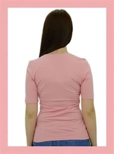 Çanta Baskılı Pembe T-Shirt - Resim 2