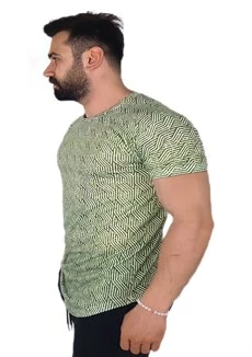 Yeşil Desenli T-Shirt - Resim 2