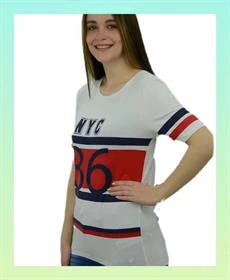 NYC 86 Baskılı T-Shirt - Resim 3