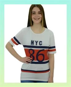 NYC 86 Baskılı T-Shirt ürün görseli 1