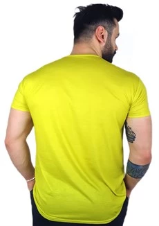 Sarı Basic T-Shirt - Resim 4