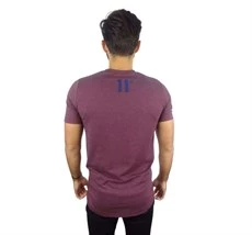 11 Baskılı Mürdüm T-shirt - Resim 3