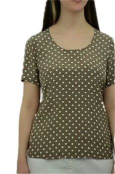 Puantiyeli Yeşil T-Shirt - Resim 2