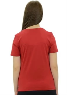 Zebra Baskılı Kırmızı T-Shirt - Resim 2
