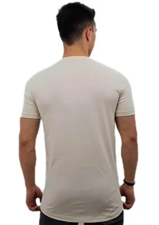 Ekru Basic Erkek Tişört - Resim 3