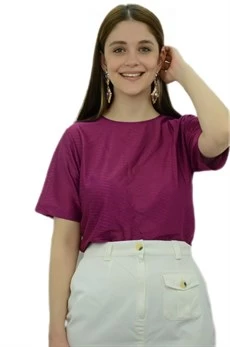 Fuşya Bayan T-Shirt ürün görseli 1