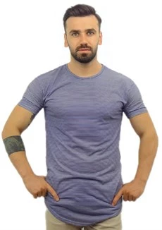 Lacivert Beyaz Çizgili T-Shirt 1095 ürün görseli 1