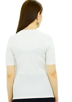 Çanta Baskılı Krem T-Shirt - Resim 2