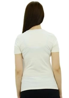 Zebra Baskılı Krem T-Shirt - Resim 4
