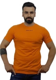 Eleven Baskılı Erkek Tişört - Turuncu ürün görseli 1