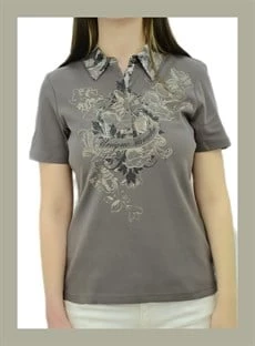 Yakalı Baskılı Toprak T-Shirt - Resim 3