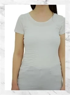 Beyaz Uzun T-Shirt - Resim 4