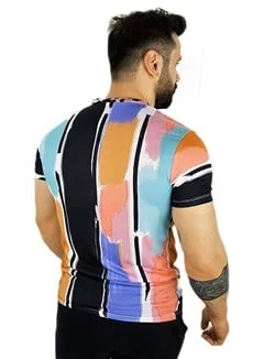 Karışık Desenli T-Shirt - Resim 3