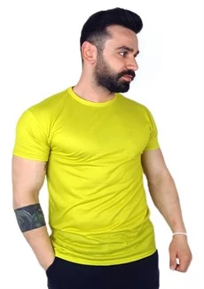 Sarı Basic T-Shirt ürün görseli 1