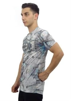 Renkli Erkek T-shirt 10159 - Resim 3