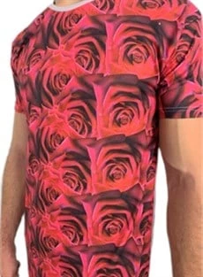 Önü Desenli Beyaz T-shirt - Resim 3