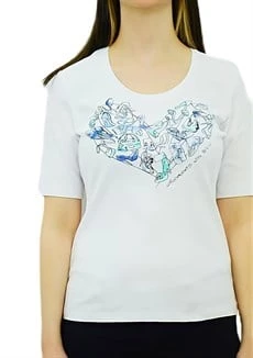 Aksesuar Baskılı Beyaz T-Shirt - Resim 4
