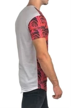 Önü Desenli Beyaz T-shirt - Resim 5