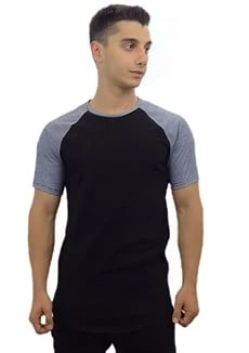 Siyah Omuzu Çizgili T-shirt 10141 ürün görseli 1