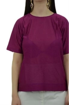 Fuşya Bayan T-Shirt - Resim 3