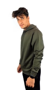 Erkek Sweatshirt Haki - Resim 4