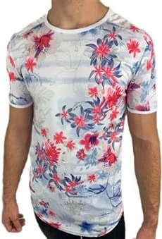 Boyu Uzun Oval Kesim Desenli T-shirt ürün görseli 1