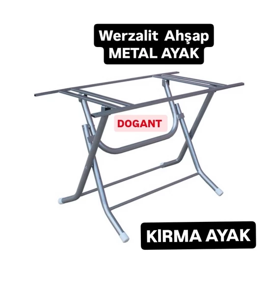 Wood Ahşap Werzalit Metal Masa Ayagı Kırmalı  70x120 - 80x140 ürün görseli 1